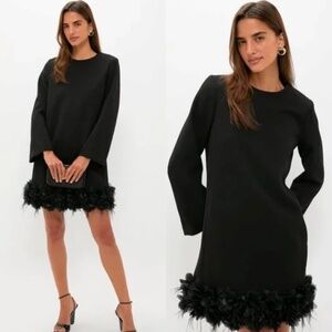 Tuckernuck Feather Trim Dalia Dress Size: S